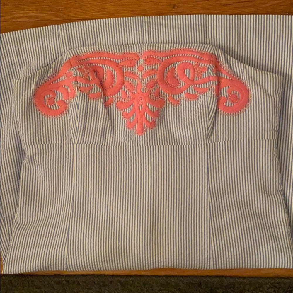 Lilly Pulitzer embroidered seersucker dress